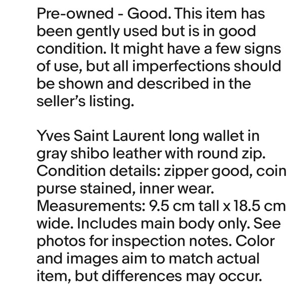 Saint Laurent Charcoal Wallet with Gold Accent - Picture 13 of 13